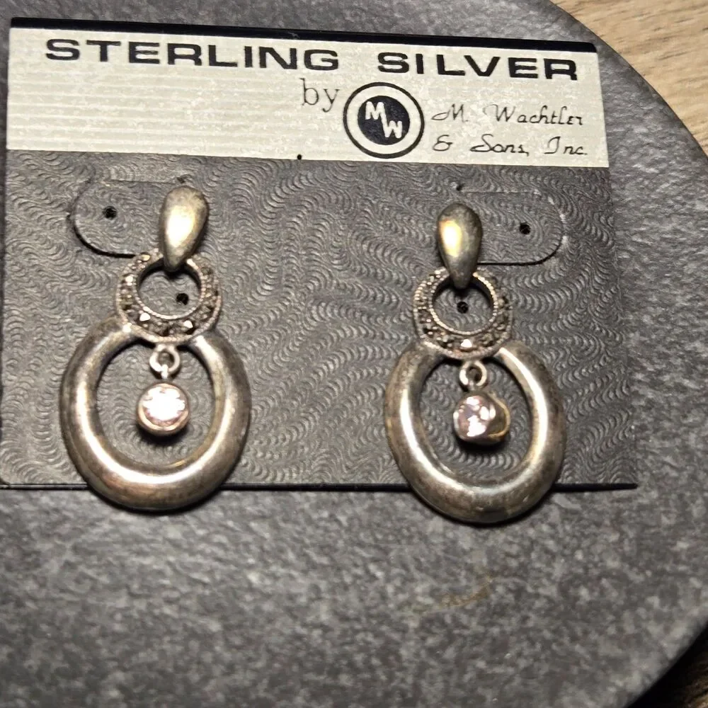 Vintage Dangly Sterling Silver Earrings